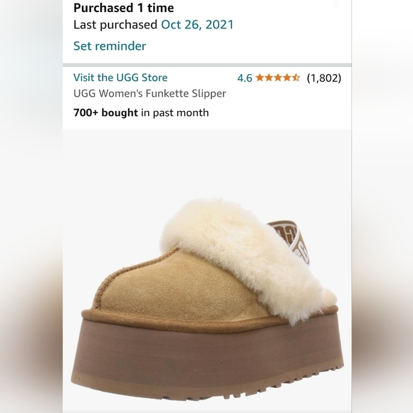 UGG Funkette Slipper, Chestnut, Size 8, *Brand New-Never Worn* (no box) - Picture 13 of 14